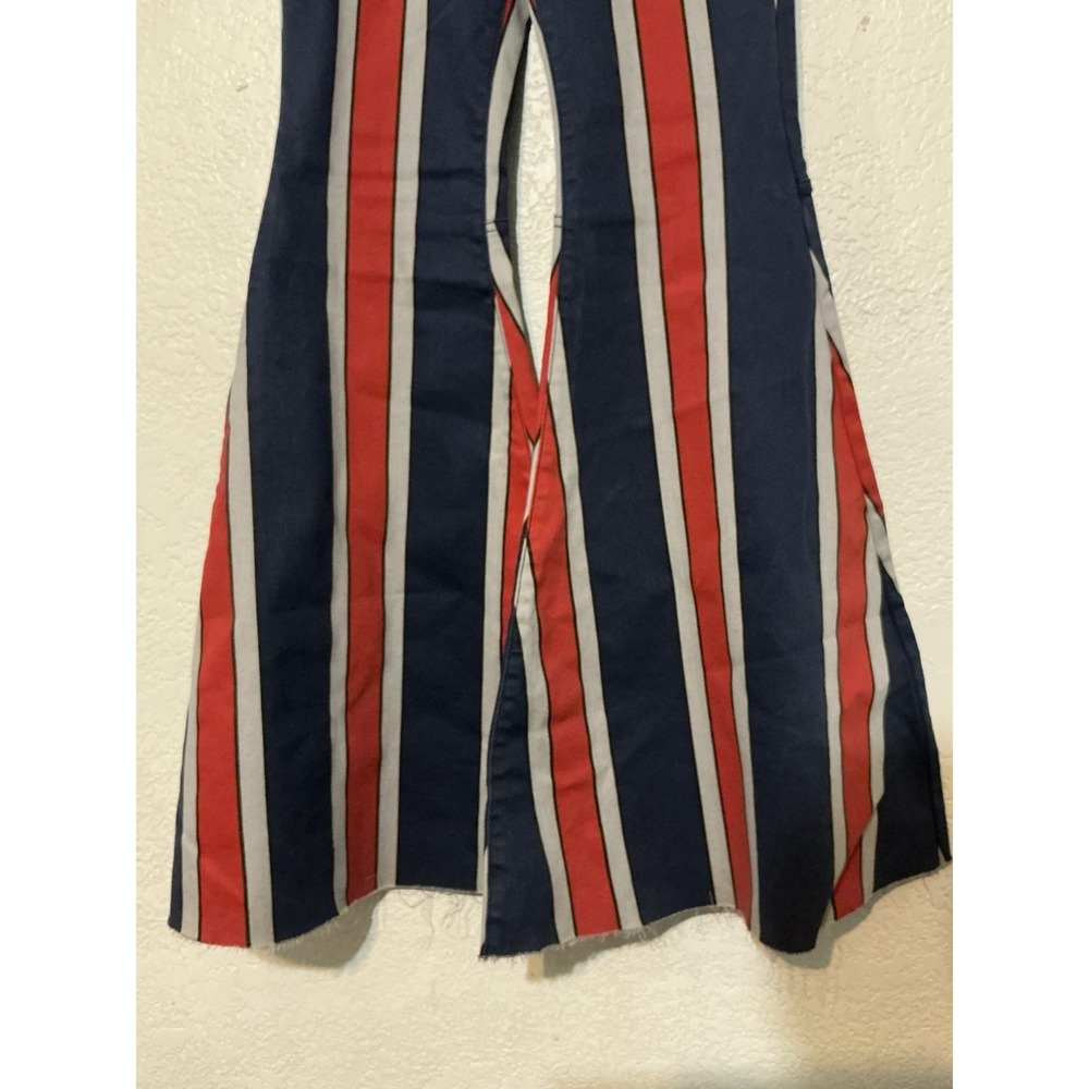We The Free Twenty Flare Bell Bottom High Rise Jeans Stripped Patriotic 27 NEW - Picture 4 of 6